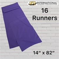 16 Purple Table Runners (14" x 82")