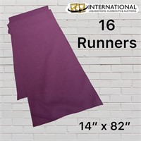 16 BurgundyTable Runners (14" x 82")
