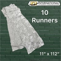 10 Satin Rose Table Runners (11" x 112")