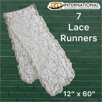 7 Lace Table Runners (12" x 60")