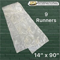 9 Textured Table Runners (14" x 90")