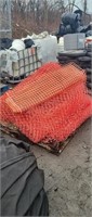 Orange safety fencing