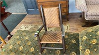 VINTAGE SMALL CHILD'S ROCKING CHAIR WITH SPLINT