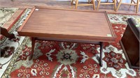 MAHOGANY COFFEE TABLE WITH UNDERSHELF &