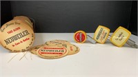 Neuweiler light lager cream ale coasters and (3)