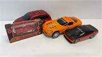 (3) battery powered cars (untested) and a road