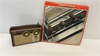 Various The Beatles records and a cordless radio