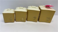 Set of 1970’s plastic canisters