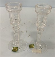 Pair of Marquis Waterford Glass Candlesticks