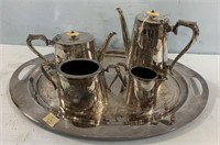 Vintage 5 piece Electroplated Silver Plate Tea Set