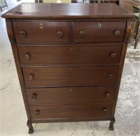 Vintage Mahogany Empire Style Chest of Drawers