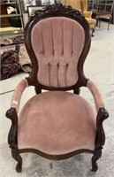Victorian Style Mahogany Parlor Chair