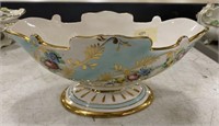 Hand Painted Italian Porcelain Compote