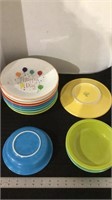 Fiestaware plates and bowls