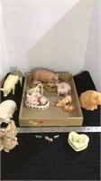 Pig collection, assorted metal, plastic and