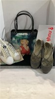 Marilyn Monroe handbag, G&L sneaker, size 8, Anhu