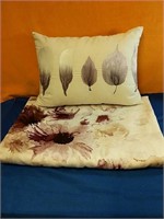 Queen duvet cover and decorative cushion