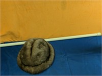 Mink hat and shower rod extends up to 6 ft