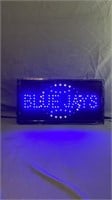 LED Blue Jays Wall Hanging has Protective Tape on