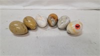 6 SOLID MARBLE EGGS