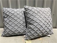 2 Grey Accent Pillows