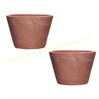 Southern Patio Vaso 7.9" Clay Pots, 2 Pots/Box