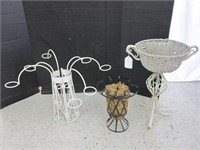 3 METAL PLANTERS