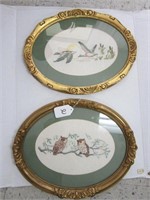 2 FRAMED NEEDLEPOINT WALL HANGINGS