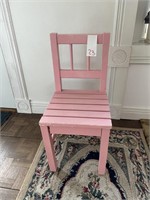 Pink Wooden Childs Chair