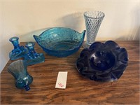 Blue Glassware Pieces