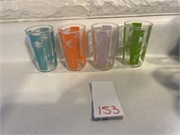 4 Small MCM Juice Glasses