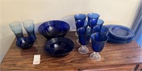 Set of Cobalt Blue Dishes
