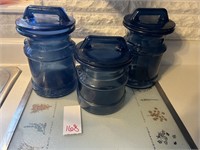 Blue Milk Can Canister Set