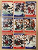 (9) 1990 STARS AND STRIPES FOOTBALL CARDS