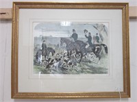 FRAMED PRINCE ALBERT'S HARRIERS ILLUSTRATION