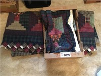 QUILTED QUEEN COMFORTER, 1 VALANCE, 2 SHAMS