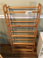 WOOD RACK. 47 inches tall