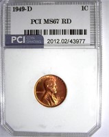 1949-D Cent PCI MS-67 RD LISTS FOR $1350