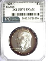 1972-S Silver Ike PCI PR-70 DCAM LISTS FOR $450