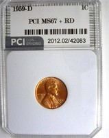 1959-D Cent PCI MS-67+ RD LISTS FOR $2850