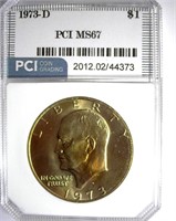 1973-D Ike PCI MS-67 Golden Toning