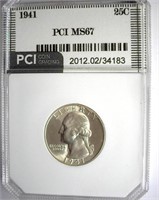 1941 Quarter PCI MS-67 LISTS FOR $300