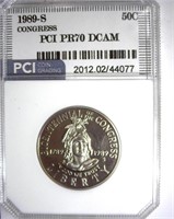 1989-S Congress 50c PCI PR-70 DCAM