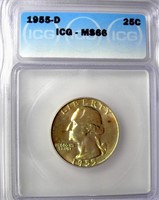1955-D Quarter ICG MS-66 LISTS FOR $135