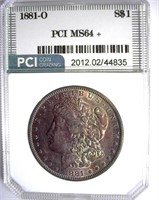 1881-O Morgan PCI MS-64+ Golden Purple