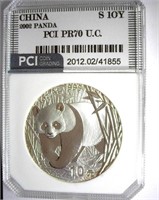 2002 Silver 10Y PCI PR-70 ULTRA CAM China Panda