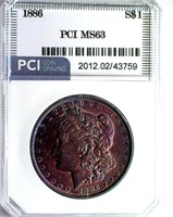 1886 Morgan PCI MS-63 Purple Toning