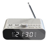 FM Clock Radio with Bluetooth Streaming Play LED D