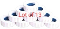 Lot of 13 10 Rolls 6000 Pieces of Label Paper for