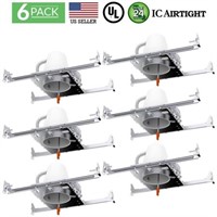 Sunco Lighting 6 Pack 4 Inch New Construction LED